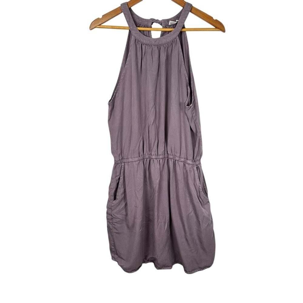 Tentree Cyprus Dress Women’s Size Large Purple 100% Tencel EcoCore Vacation - Picture 2 of 12